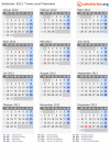 Kalender 2012 mit Ferien und Feiertagen Troms und Finnmark