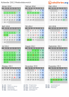 Kalender 2012 mit Ferien und Feiertagen Niederösterreich