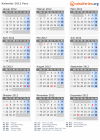 Kalender 2012 mit Ferien und Feiertagen Peru