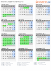 Kalender 2012 mit Ferien und Feiertagen Ermland-Masuren