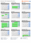 Kalender 2012 mit Ferien und Feiertagen Kujawien-Pommern
