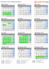 Kalender 2012 mit Ferien und Feiertagen Niederschlesien