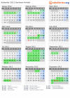 Kalender 2012 mit Ferien und Feiertagen Sachsen-Anhalt