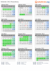 Kalender 2012 mit Ferien und Feiertagen Neuenburg