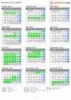 Kalender 2012 mit Ferien und Feiertagen Wallis