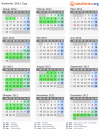 Kalender 2012 mit Ferien und Feiertagen Zug