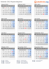 Kalender 2013 mit Ferien und Feiertagen Äquatorialguinea