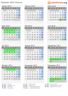 Kalender 2013 mit Ferien und Feiertagen Victoria
