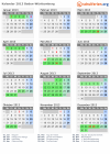 Kalender 2013 mit Ferien und Feiertagen Baden-Württemberg
