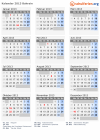Kalender 2013 mit Ferien und Feiertagen Bahrain