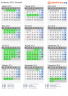 Kalender 2013 mit Ferien und Feiertagen Brüssel