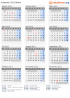 Kalender 2013 mit Ferien und Feiertagen Benin