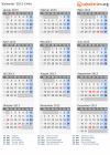 Kalender 2013 mit Ferien und Feiertagen Chile
