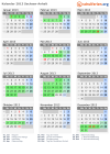 Kalender 2013 mit Ferien und Feiertagen Sachsen-Anhalt