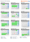 Kalender 2013 mit Ferien und Feiertagen Sachsen