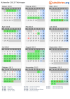 Kalender 2013 mit Ferien und Feiertagen Thüringen