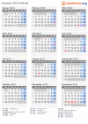 Kalender 2013 mit Ferien und Feiertagen Estland