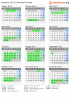 Kalender 2013 mit Ferien und Feiertagen Clermont-Ferrand
