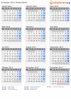 Kalender 2013 mit Ferien und Feiertagen Niederlande