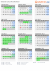 Kalender 2013 mit Ferien und Feiertagen Nordholland