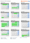 Kalender 2013 mit Ferien und Feiertagen Overijssel