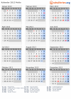 Kalender 2013 mit Ferien und Feiertagen Malta