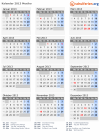 Kalender 2013 mit Ferien und Feiertagen Mexiko