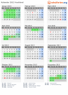 Kalender 2013 mit Ferien und Feiertagen Auckland