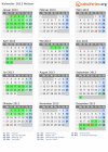 Kalender 2013 mit Ferien und Feiertagen Nelson