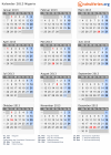 Kalender 2013 mit Ferien und Feiertagen Nigeria