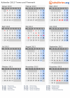 Kalender 2013 mit Ferien und Feiertagen Troms und Finnmark