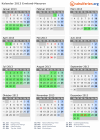 Kalender 2013 mit Ferien und Feiertagen Ermland-Masuren