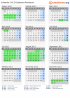 Kalender 2013 mit Ferien und Feiertagen Kujawien-Pommern