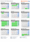 Kalender 2013 mit Ferien und Feiertagen Niederschlesien