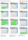Kalender 2013 mit Ferien und Feiertagen Podlachien