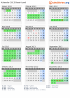 Kalender 2013 mit Ferien und Feiertagen Basel-Land
