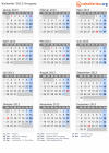 Kalender 2013 mit Ferien und Feiertagen Uruguay