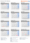 Kalender 2014 mit Ferien und Feiertagen Albanien