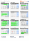 Kalender 2014 mit Ferien und Feiertagen Flandern