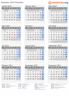 Kalender 2014 mit Ferien und Feiertagen Brasilien