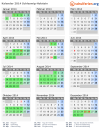Kalender 2014 mit Ferien und Feiertagen Schleswig-Holstein