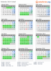 Kalender 2014 mit Ferien und Feiertagen Créteil