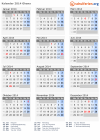 Kalender 2014 mit Ferien und Feiertagen Ghana