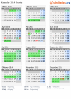 Kalender 2014 mit Ferien und Feiertagen Drente