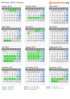 Kalender 2014 mit Ferien und Feiertagen Limburg