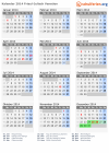 Kalender 2014 mit Ferien und Feiertagen Friaul-Julisch Venetien
