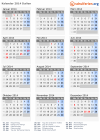 Kalender 2014 mit Ferien und Feiertagen Italien