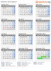Kalender 2014 mit Ferien und Feiertagen Südtirol