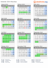Kalender 2014 mit Ferien und Feiertagen Akershus