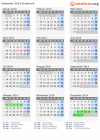 Kalender 2014 mit Ferien und Feiertagen Hedmark